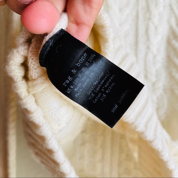 rag & bone wool fisherman knit sweater - Picture 5 of 10